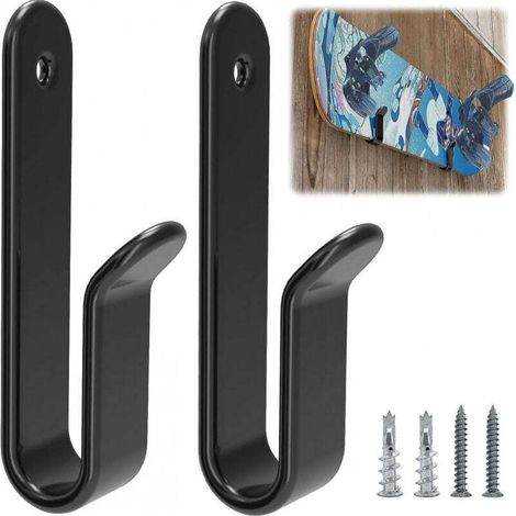 Lot de 2 clips de fixation murale horizontale pour snowboard, support mural pour snowboard, rangement pour snowboard, présentoir mural pour snowboard (1/4)