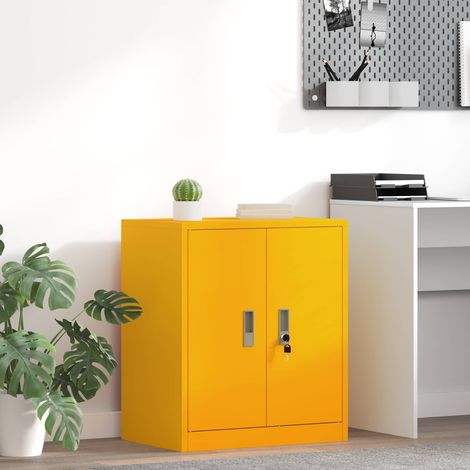 Armadio Giallo senape 60 x 40 x 70 cm Acciaio vidaXL