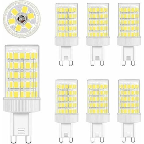 Ampoule G9 LED Blanc Froid, 10W LED G9 6000K Equivalence Incandescence 80W Lumière 900LM Lampe G9 LED AC 220V Lumineux 360º Large Angle de Faisceau 862835 SMD Non Dimmable Lot de 6 (1/5)