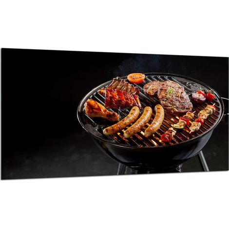 PLAQUE DE PROTECTION EN VERRE POUR GRIL DE CUISINIÈRE 90X52 (1/5)