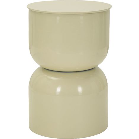 Table d'Appoint en Métal "Oyi" 46cm Crème