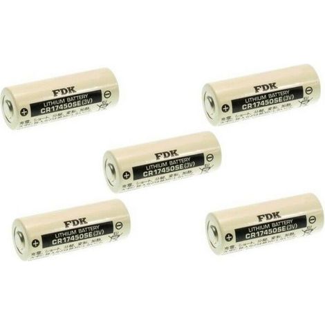 FDK 5 batterie pila 4/5A litio CR17450SE 3V  2500 mAh compatibile HCB 17450