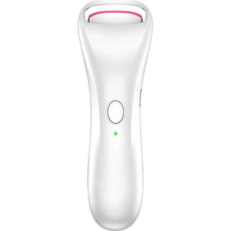 Recourbe-cils chauffant électrique avec 2 réglages de chaleur, chauffage rapide et contrôle intelligent de la température – Boucle longue durée 3x, rechargeable (blanc)