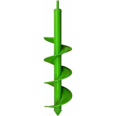 Ecleanfy - Mèche pour tarière 10cm x 40cm – Acier robuste pour sols durs – Compatible mandrin 3/8' – Outil de plantation efficace