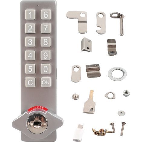 Cabinet locks - Zinc combination or key lock with integrated battery (1/4)