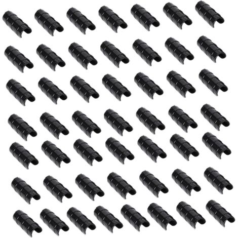 F Fityle 50 Pinces à Film de Serre, Clips à Film de Serre Fixation pour Tubes Ronds, Accessoires de Jardin pour Serres, Abris et Bâches Extérieures, Diamètre 19 mm (1/5)