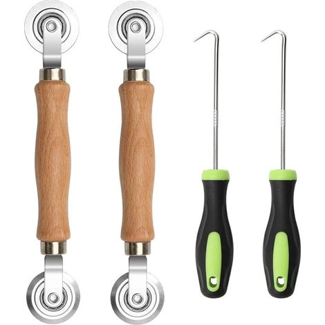 Moustiquaire de Fenetre Outils de Remplacement, 4 Pièces Outil de Rouleau Moustiquaire, Rouleau de Pressage Roue D'outil pour Installation de Moustiquaire Fenêtre de Porte (1/5)