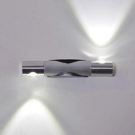 Lightess Mini-LED-Wandleuchte mit 2 x 6W-Glühbirnen, 360°-Drehung, Wandbeleuchtung für Schlaf- und Wohnzimmer