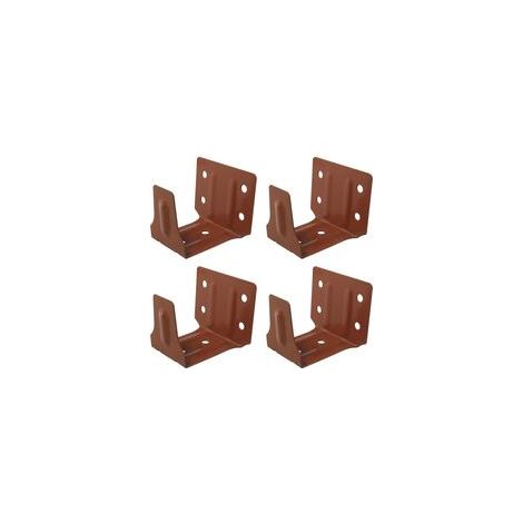 Lot de 4 cadres de support d'installation de stores en bois marron - Supports de montage pour stores de fenêtre et cantonnières (1/5)