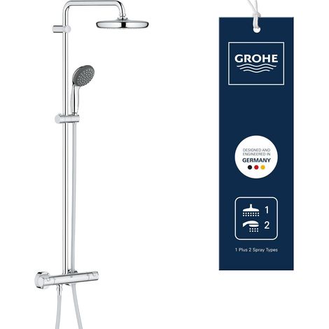 Colonne de douche avec mitigeur thermostatique Vitalio Start System 210 mm, Chrome, 27960001 (1/5)