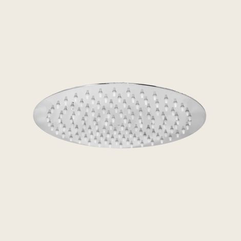 Exagonshop Soffione doccia 25 cm tondo 6,5 mm acciaio cromo