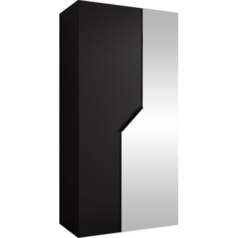 Armoire Hartford 597, Noir, 202x100x52cm, Portes d'armoire: Avec des charnières, Nombre d'étagères: 0 (1/5)
