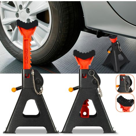 2x Cric a cremagliera 3T Stands 285-430mm Caravan Oil (1/5)