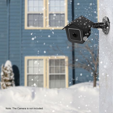 Boîtier de protection mural compatible avec la caméra Wyze Cam V3, résistant aux intempéries, réglable à 360 degrés, pour montage intérieur/extérieur (lot de 2, noir) (1/4)