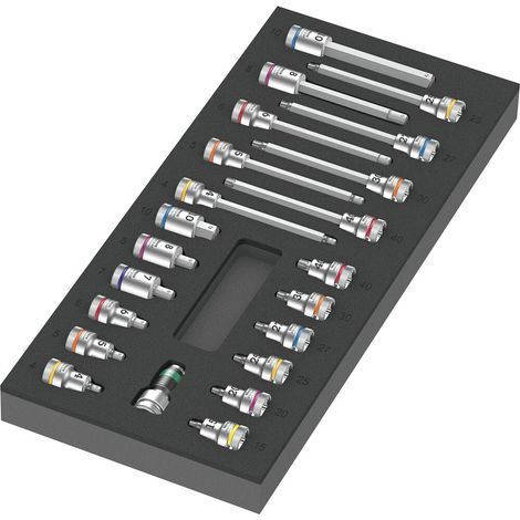 Wera 9723 Schaumstoffeinlage Zyklop B 3/8" Bitnuss Set 1
