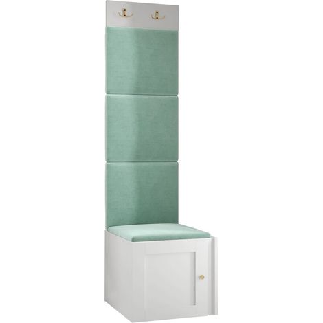 Conjunto para recibidor Hartford 378, Manila 11, 186x42x46cm, MDF, Aglomerado laminado, Tapiz, Montada en la pared, Colocada