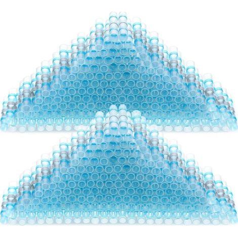 150 connecteurs de fils thermorétractables, étanches et isolés électriquement pour le soudage, pour voitures, motos et véhicules (bleu, 16-14 AWG) (1/4)