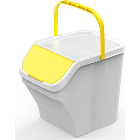 PATTUMIERA PER DIFFERENZIATA TORRE 25LT BIANCO/GIALLO