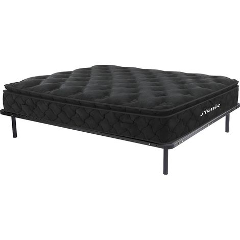 Set Rete con doghe + Materasso a molle insacchettate BLACK DREAM di YSMÉE - 140 x 190 cm (1/5)