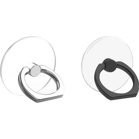 Anneau Support Téléphone, 2Pcs Téléphone Bague Support, Transparent Bague Téléphone Support, Téléphone Anneau Grip
