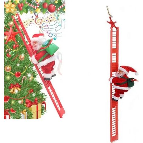 Échelle Père Noël Électrique Escalade,Santa Climbing Ladder,échelle d'escalade électrique Père Noël Décoration Cadeaux Noël (1/5)