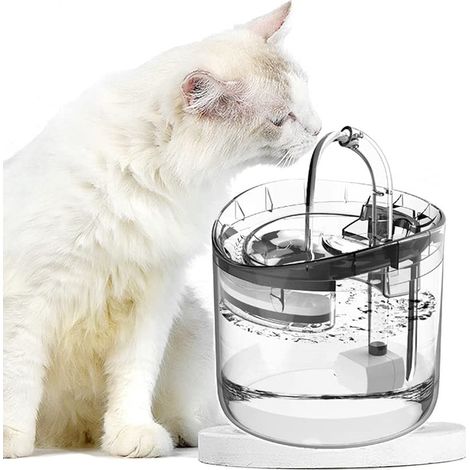 Fontaine pour chat Distributeur d'eau pour chien 60oz/1.8lsuper Sound-Off Pet Water Fountain (1/5)