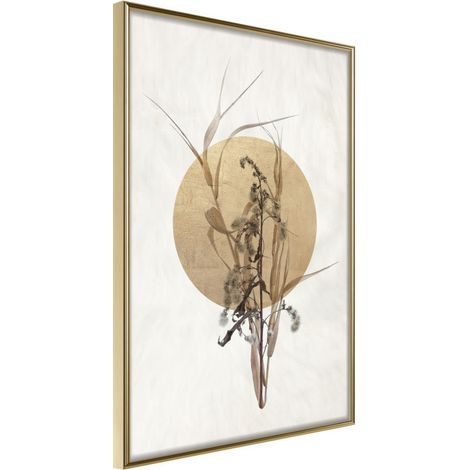 Affiche Murale Encadrée "Reminiscence of Scorching August" 30 x 42 cm Or