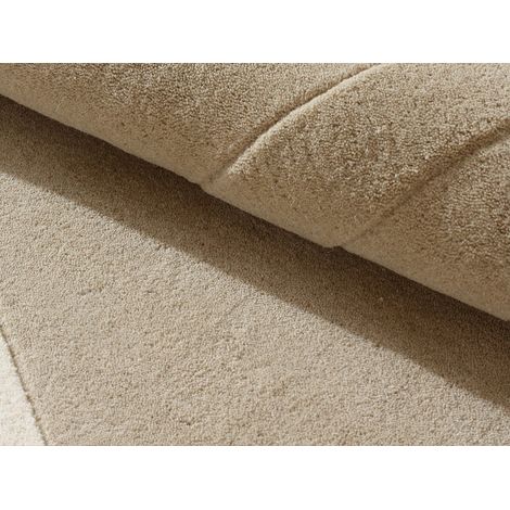 Tapis tufté en relief 100% laine - 160 x 230 cm - Beige - 2000g/m² - SELUNIA