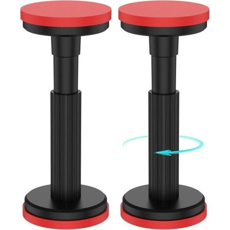 Lot de 2 poteaux de support télescopiques, système de support à encastrer, tige de support d'armoire, supporte jusqu'à 200 kg, support de levage d'armoire de 18 à 45 cm pour armoire, canapé, évier (1/5)
