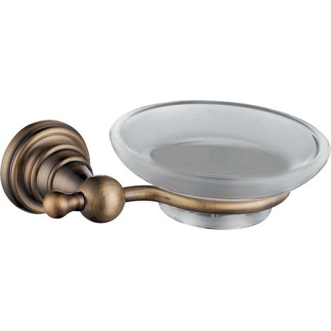 Sapho Diamond - Jabonera, bronce/vidrio claro 1318-02