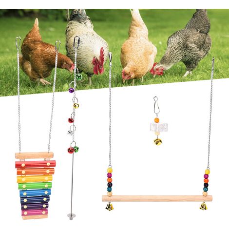 Ensemble de 3 jouets de poulet : xylophone, balançoire et fourchette à fruits (1/5)