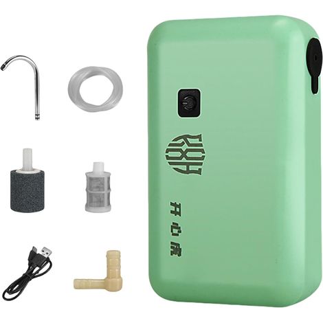 Aquarium rechargeable avec robinet d'eau, aérateur portable pour la pêche en plein air et le transport de poissons, pompe à air électrique pour aquarium, pompes à oxygène rechargeables avec (1/5)