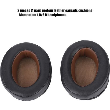 Coussinets de remplacement pour casque Momentum 1.0/2.0 - Couverture d'écouteurs en cuir brun (1/5)