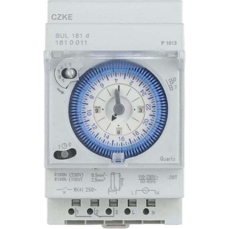 Contrôleur de temps SUL181D minuterie interrupteur horaire intervalle de 15 minutes contrôle toute la journée -12VAC/DCun ouvert un fermé12-380V250VAC16A - Crezuo (1/4)