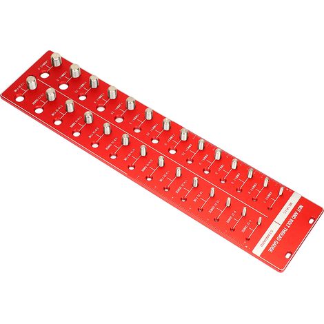 Vérificateur de filetage pour boulons et écrous, 14 tailles métriques et 14 standards, gabarit d'identification avec règle de 6 pouces 14 cm (1/5)