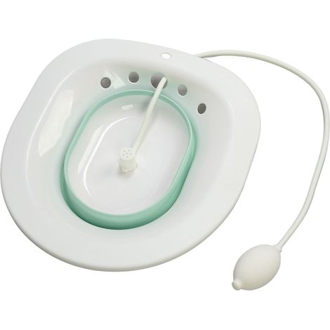 Bain de siège pliant multifonction en PP et silicone, siège de toilette pour soins hémorroïdes et post-partum, santé des femmes enceintes, vert (1/5)
