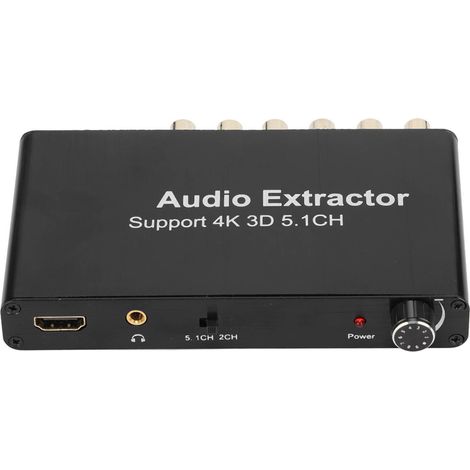 Extracteur audio RCA 4K 3D 5.1 canaux, interface multimédia HD, convertisseur audio analogique pour PS4, DVD et TV HD (1/5)