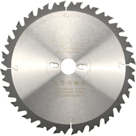 Lame de scie circulaire HM débit D. 250 x Al. 30 x ép. 3,2/2,2 mm x Z24 Alt + AR pour bois - OMNIVOR
