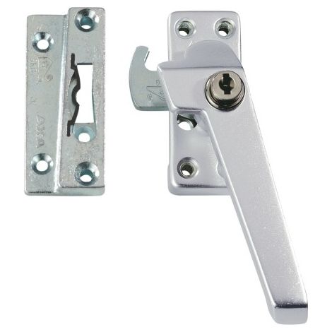 AXA Fensterschloss - Sicherheitsfenstergriff - Zylinder - Rechtsdrehend - Aluminium - Gleichschließend (1/5)