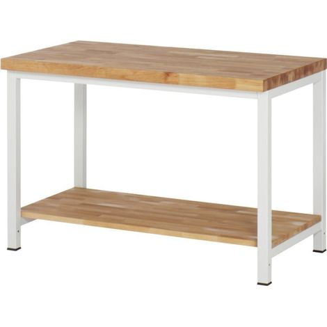Rau établi modèle 8000 avec étagère LxPxH 1250x700x840mm (1/5)