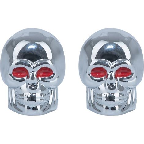 Bouchons de valve en aluminium Oxford - Lot de 2 - Motifs têtes de mort