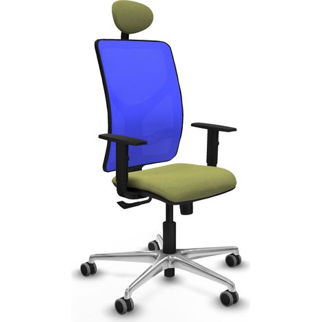 Silla de oficina piqueras y crespo Motilla azul malla cómoda (1/2)