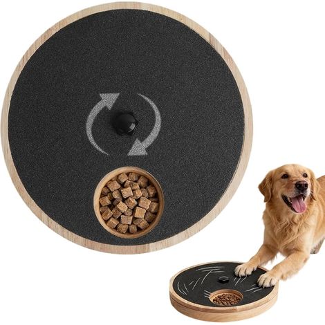 Griffoir pour Chien Rotative en Bois avec Boîte à Tapis de grattage et planche à ongles pour chien pour Chiots et Petits Chiens - Intérieur, Salon, Chambre, Balcon (1/5)