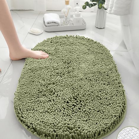 1 Tapis de bain, microfibre chenille, antidérapant, absorbant, 60x120 cm, salle de bain (1/5)