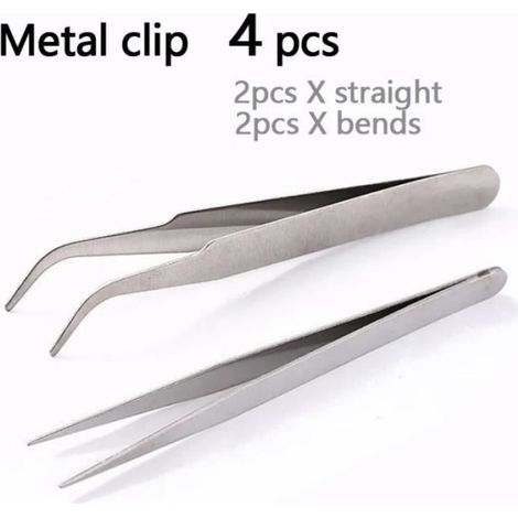 Jeu de perle á repasser,Pincettes en métal et plastique pour perles Hama,pince pour perles fusibles,outils de - metal[D9892]