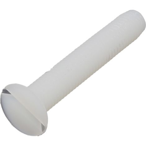 TF M6X12 PA6-6 Blanc DIN 963 (1/2)