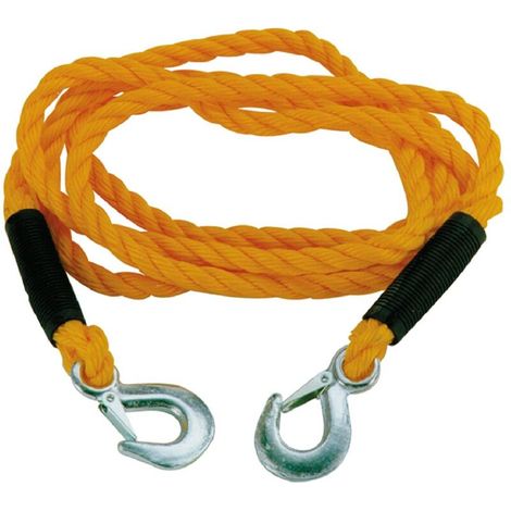 CABLE DE REMORQUAGE AVEC CROCHETS DE SECURITE 3MX14MM 3000KG MAX