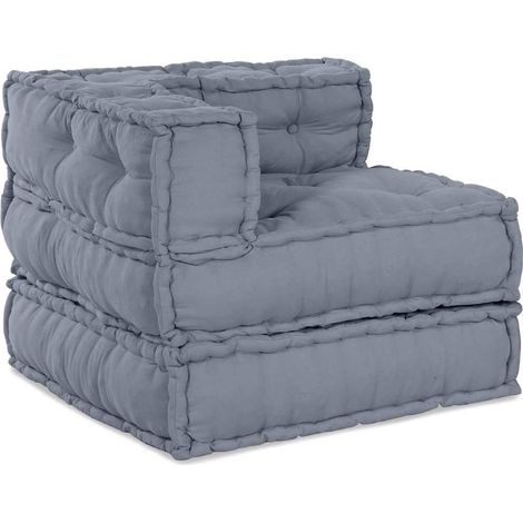 Maison Exclusive - Unità di Divano Modulare Tessuto Grigio 210 x 140 x 56 cm (1/5)