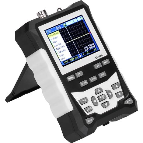 Oscilloscope portable ET120M 120 MHz, oscilloscope numérique couleur à simulation (1/5)