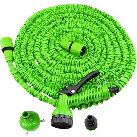 Tuyau d'arrosage Extensible de 30m, Tuyau Extensible à Pression d'Eau avec Pistolet Pulvérisateur 7 Fonctions,Tuyau Arrosage Flexible 100FT Anti-Fuite Tuyai Arrosage pour Irrigation Jardin- (1/5)